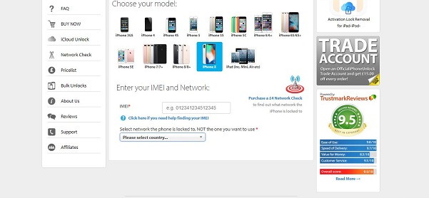 OfficialiPhoneUnlocks.com - Choose The Model - iCloud Bypass Tool