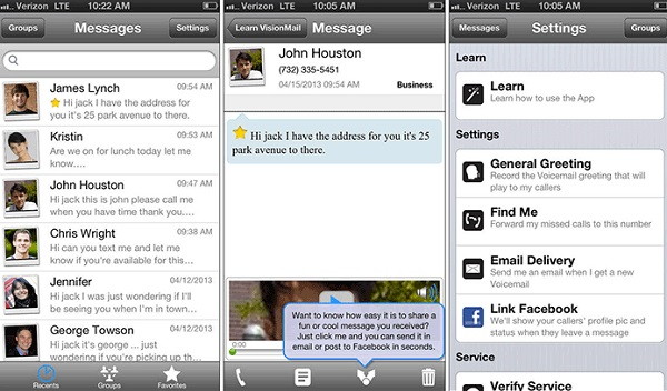 VisionMail Visual Voicemail Apps
