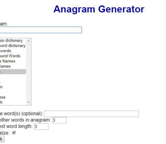 Futureboy - Best Anagram Maker Sites
