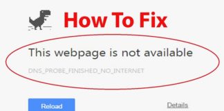 DNS_Probe_Finished_No_Internet Error in Chrome