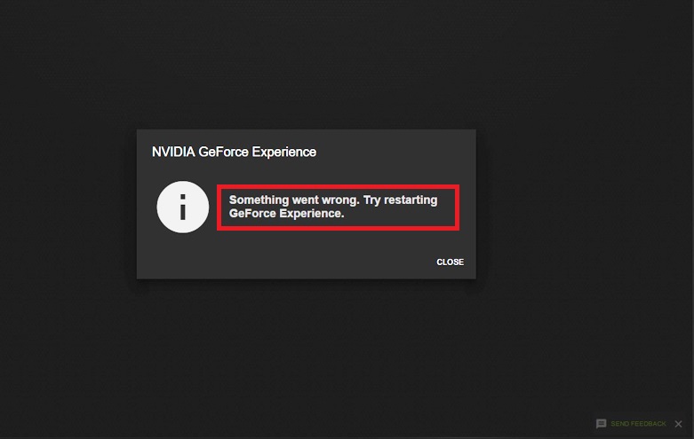 GeForce Experience Not Opening Error