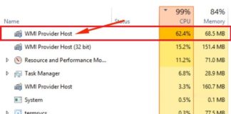 WMI Provider Host (WmiPrvSE.exe) High CPU usage on Windows 10