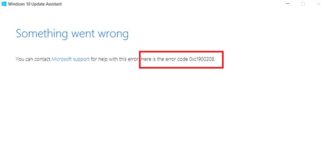 Error Code 0xc1900208 Windows Creators Update Fail