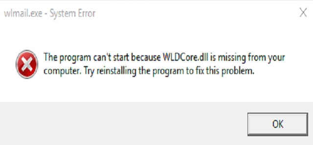 WLDcore.dll is Missing Error