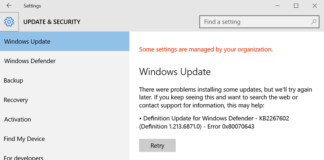 Windows Update Error Code 0x80070643