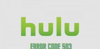 Error Code 503 Hulu