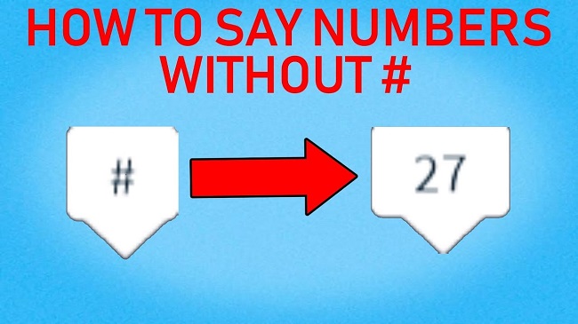 How To Say Numbers in Roblox 2019