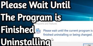 Please Wait Until The Current Program is Finished Uninstalling or Being Changed