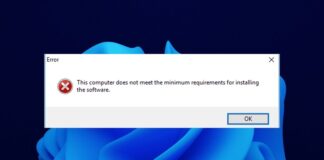 This Computer Does Not Meet The Minimum Requirements For Installing The Software
