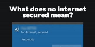 No Internet Secured Windows 10