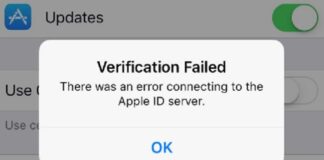 Verification Failed Apple ID